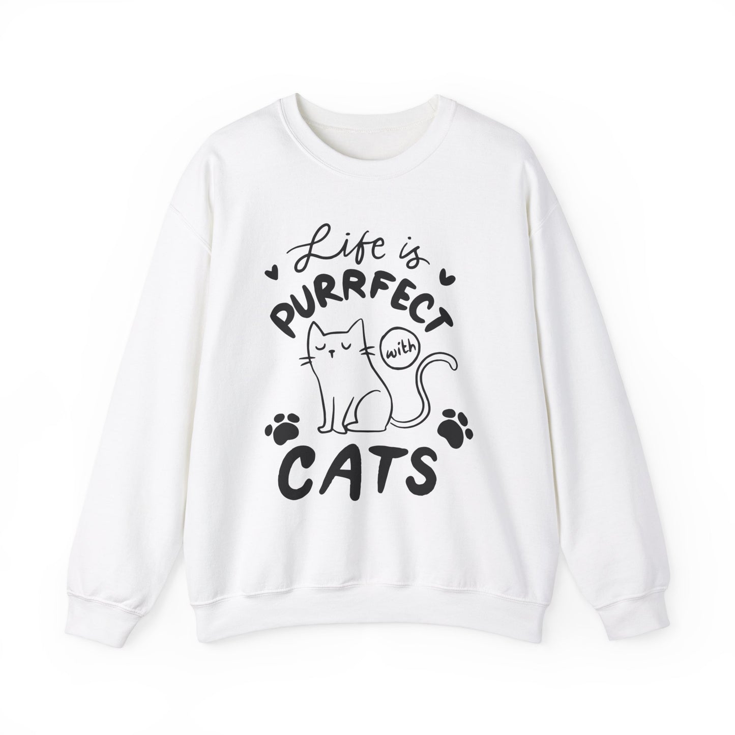 “Life is Purrrfect” Crewneck Sweatshirt