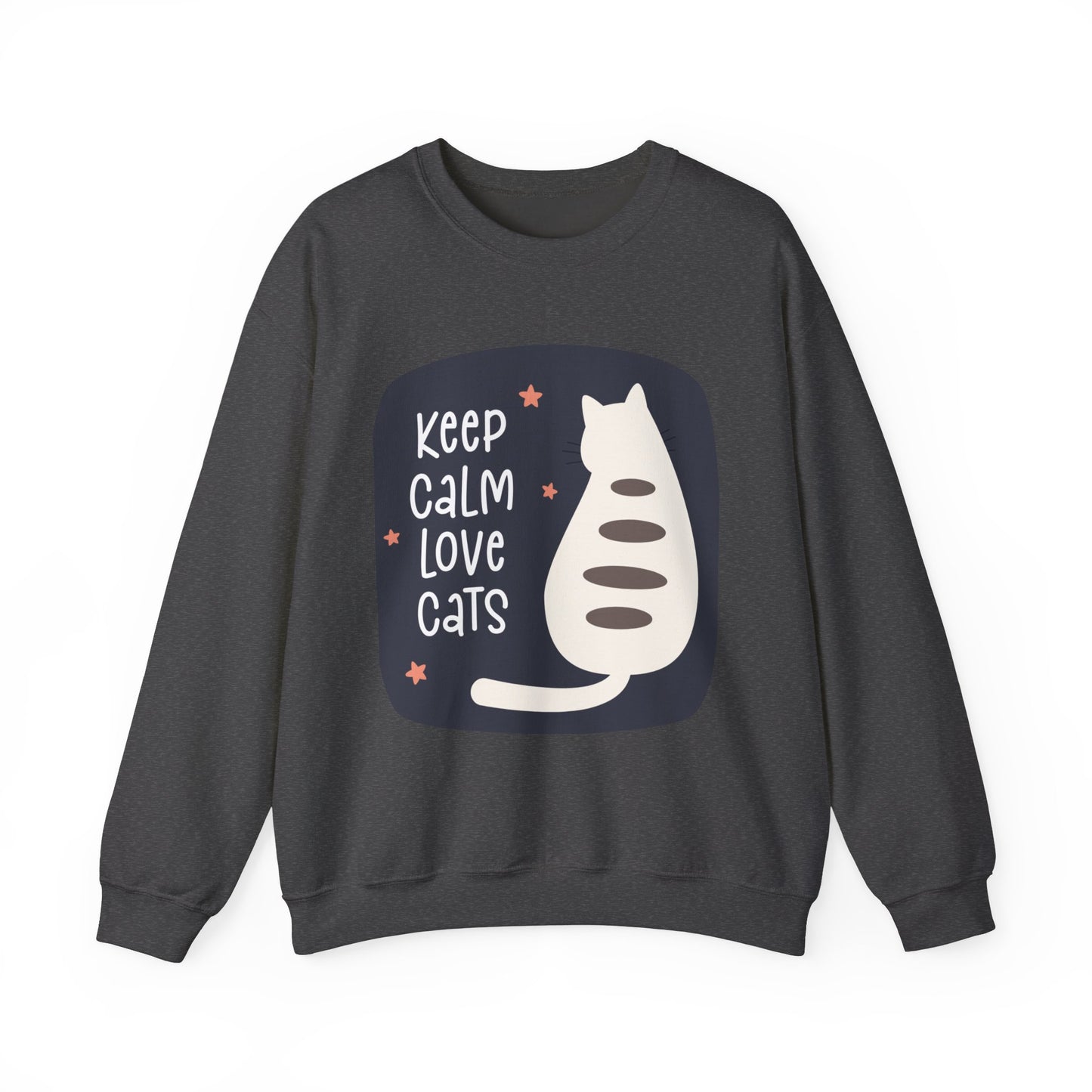 Keep Calm Love Cats Crewneck Sweatshirt