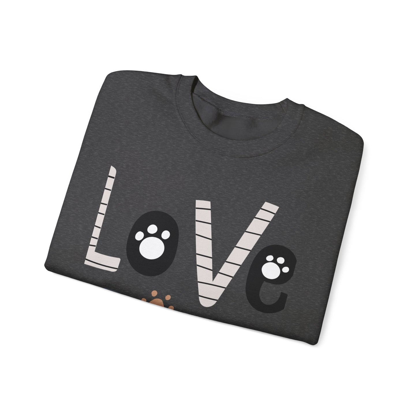 Crewneck Sweatshirt Cute “Love Cats” Design