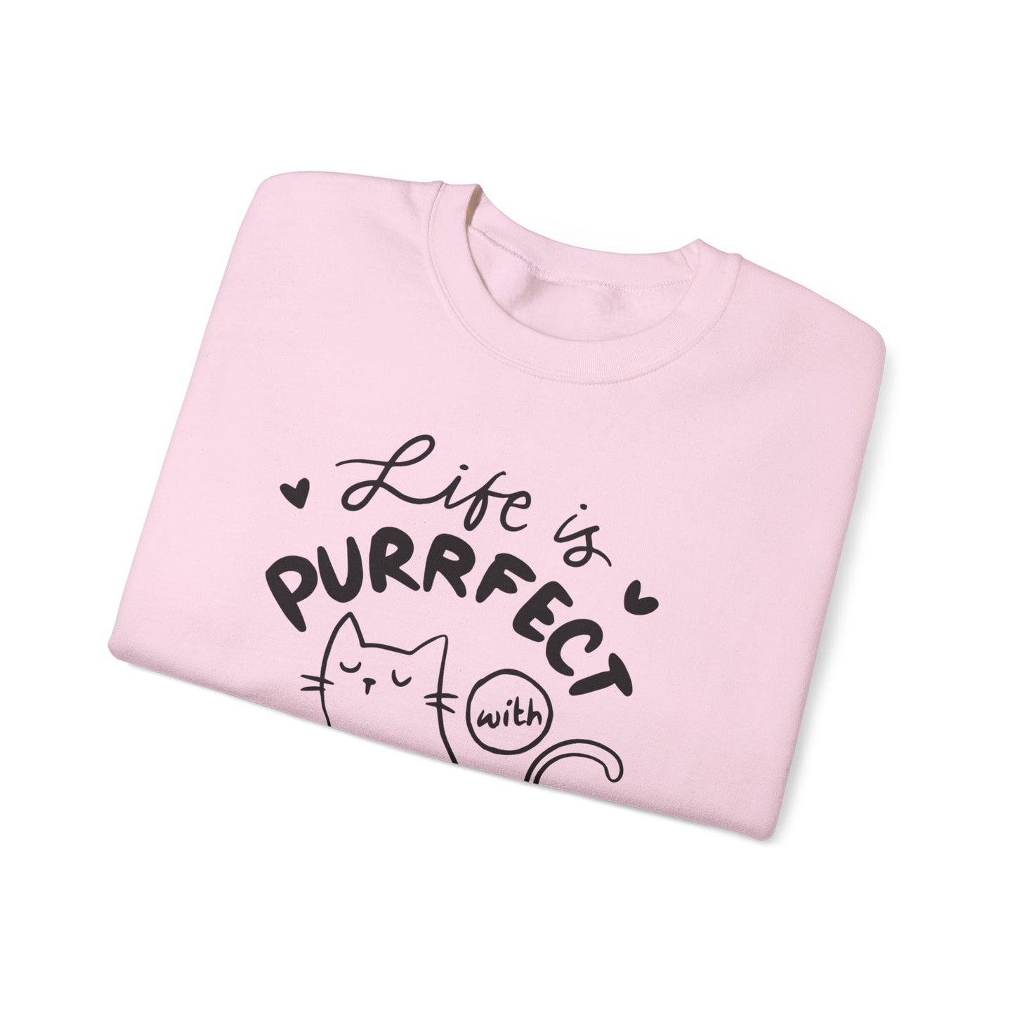 “Life is Purrrfect” Crewneck Sweatshirt