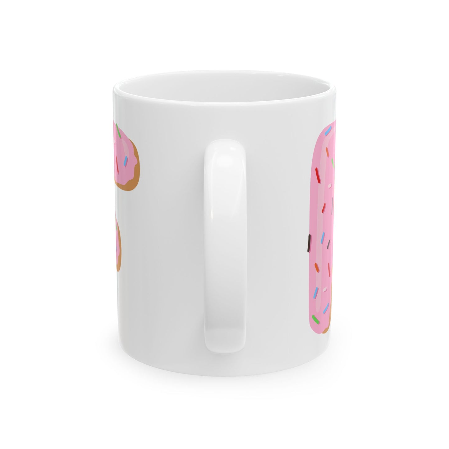 Letter “F” Ceramic Coffee Mug Donut Print