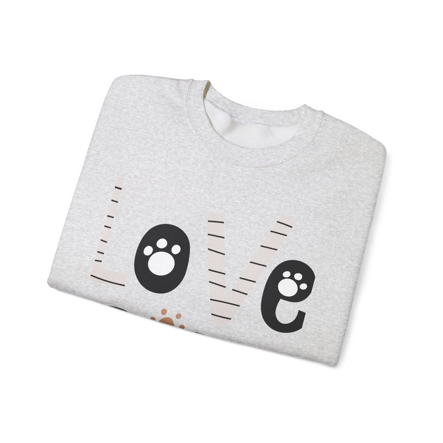 Crewneck Sweatshirt Cute “Love Cats” Design