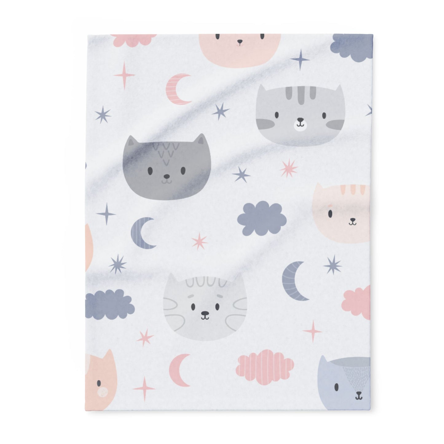 Kitten Print Fleece Blanket