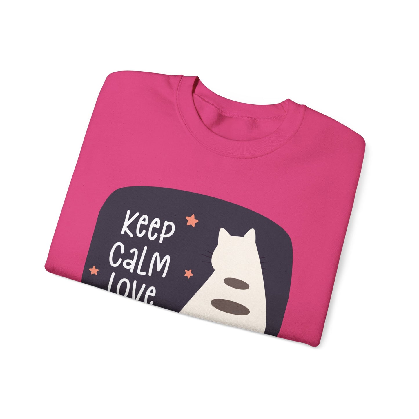 Keep Calm Love Cats Crewneck Sweatshirt