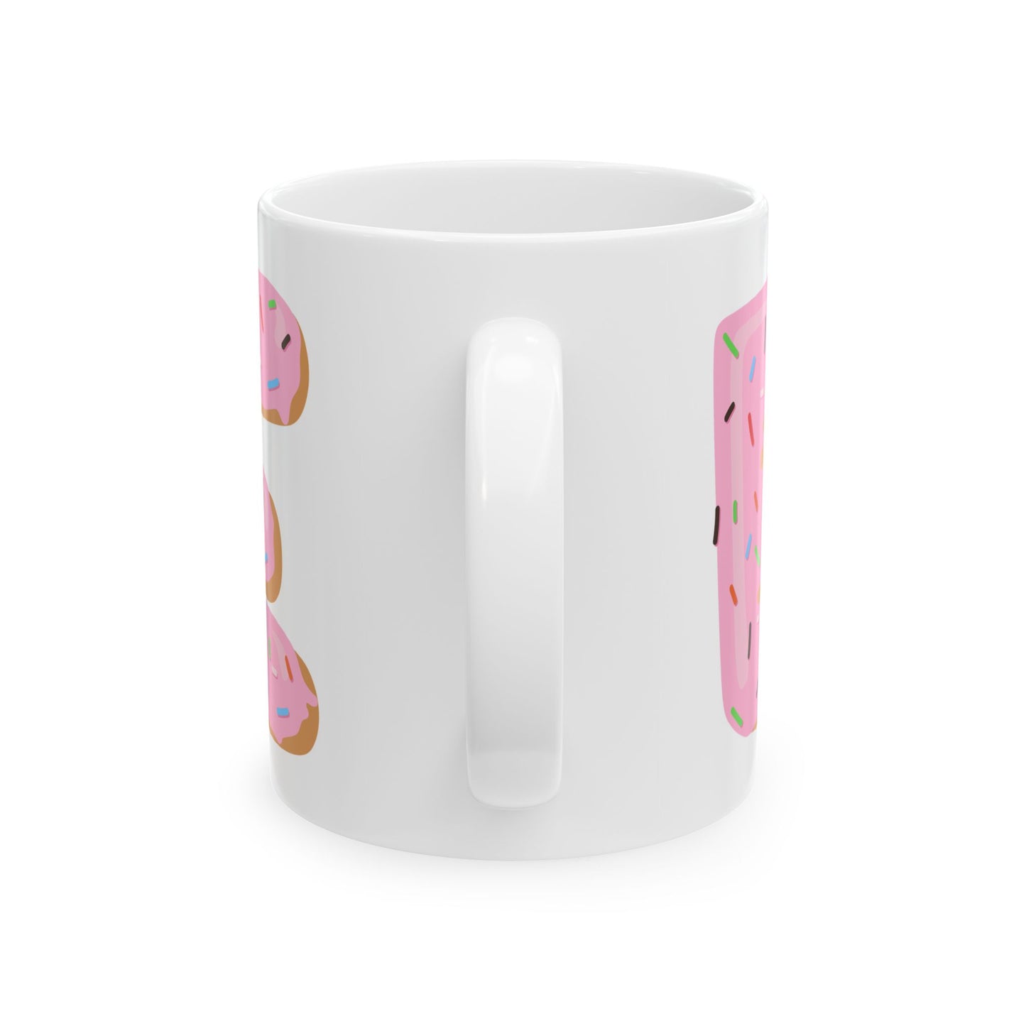 Letter “E” Ceramic Coffee Mug Donut Print