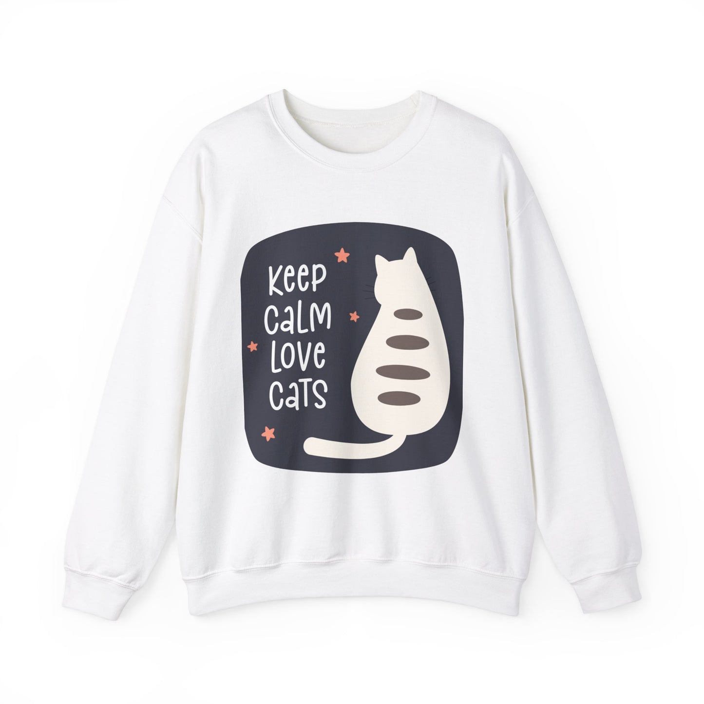 Keep Calm Love Cats Crewneck Sweatshirt