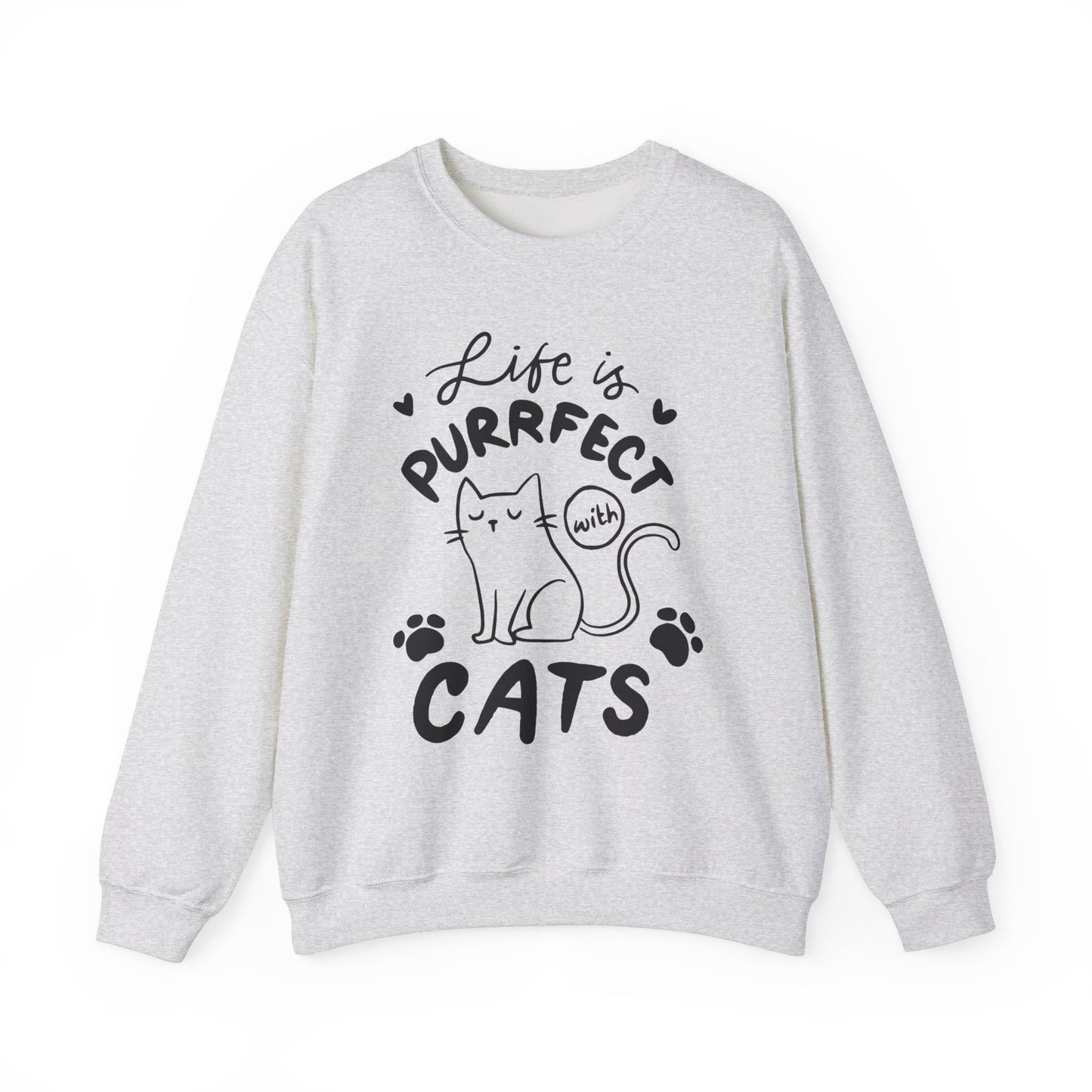 “Life is Purrrfect” Crewneck Sweatshirt