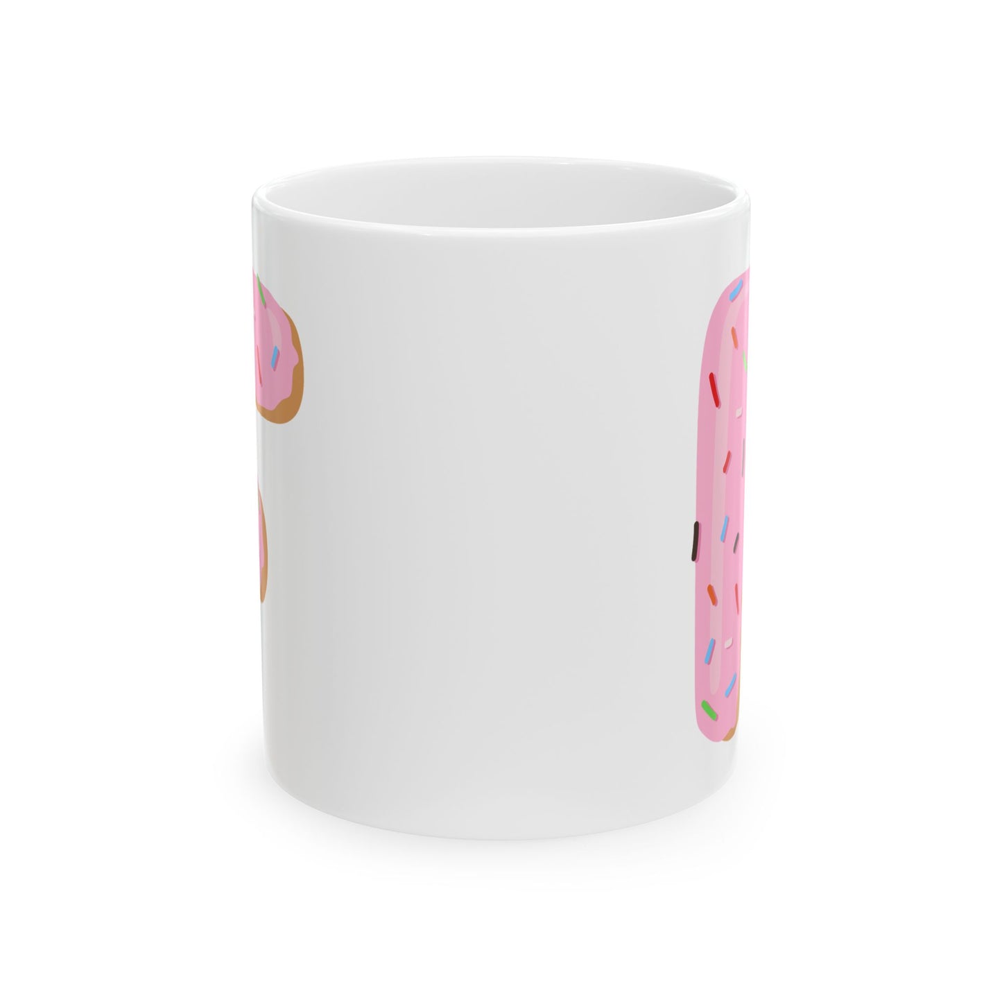 Letter “F” Ceramic Coffee Mug Donut Print