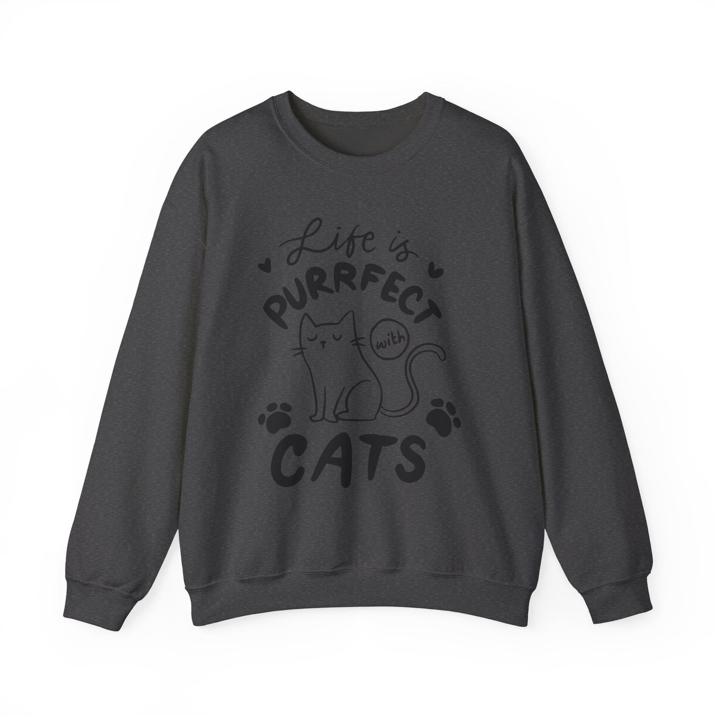 “Life is Purrrfect” Crewneck Sweatshirt