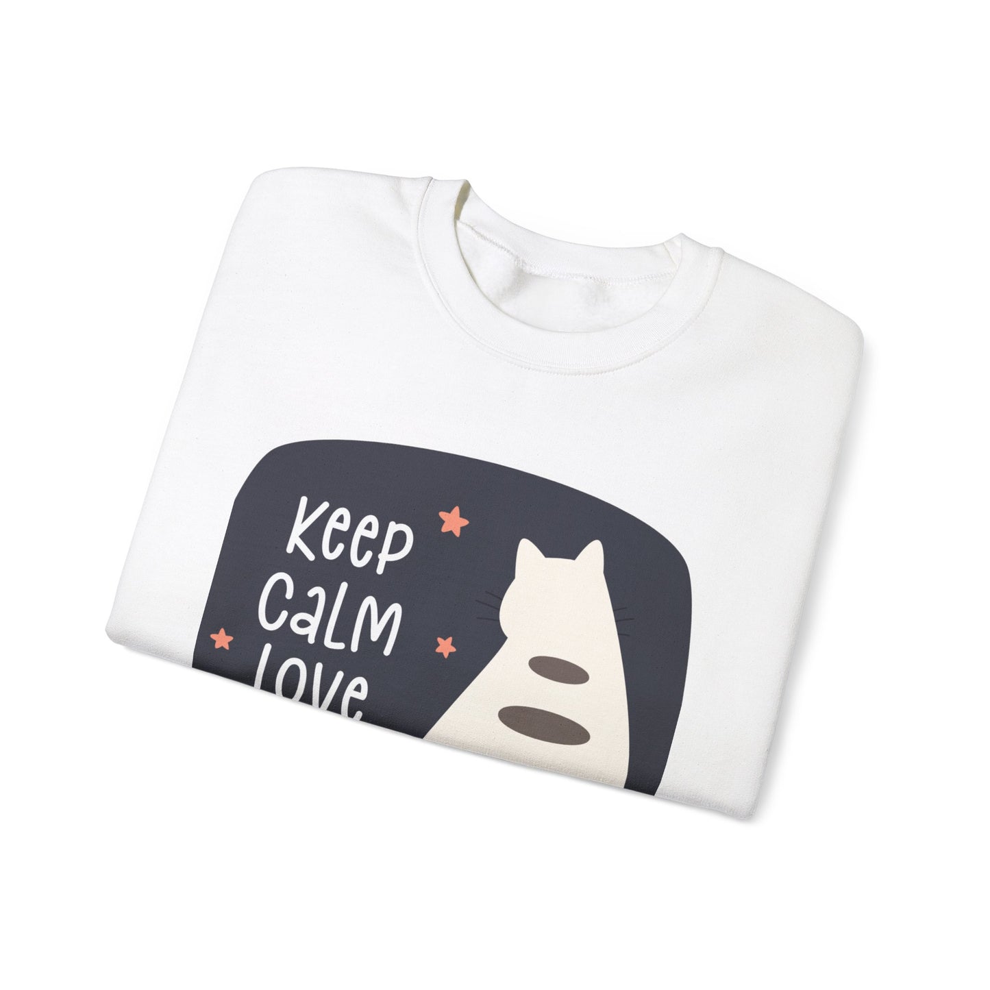 Keep Calm Love Cats Crewneck Sweatshirt