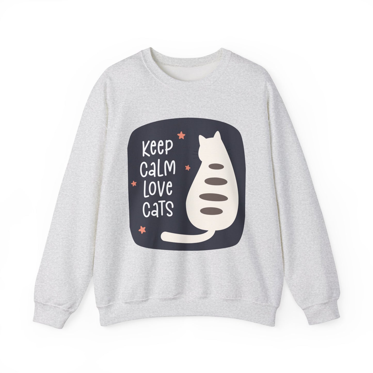 Keep Calm Love Cats Crewneck Sweatshirt