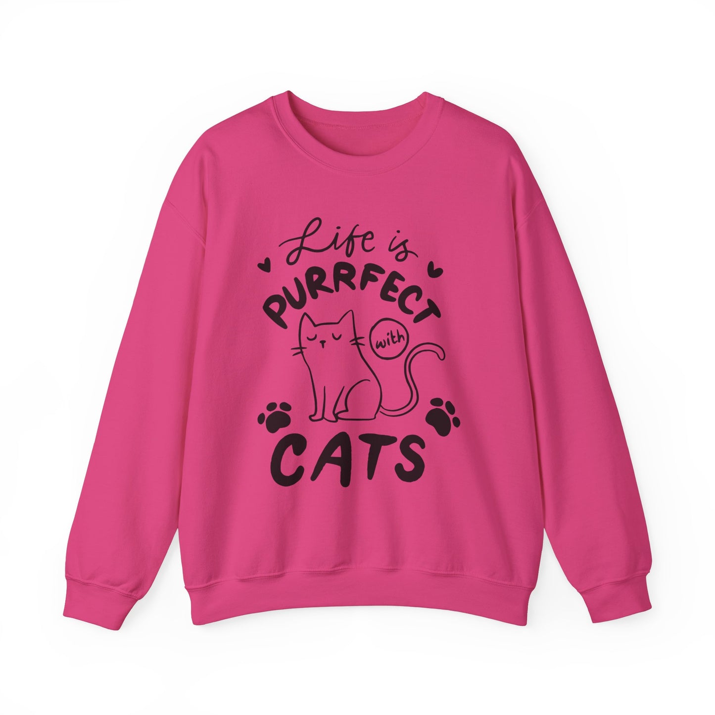 “Life is Purrrfect” Crewneck Sweatshirt